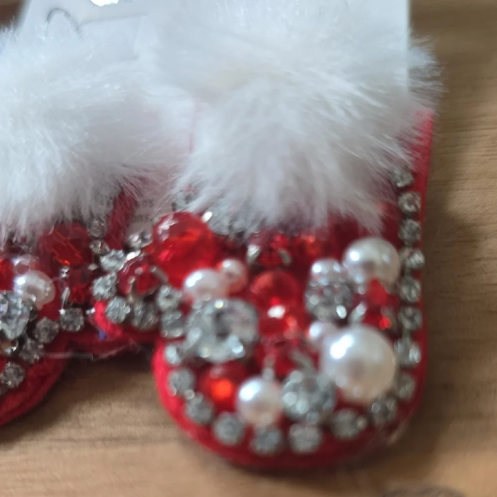Claire's Chritmas Festive Pom-Pom Earrings🌲